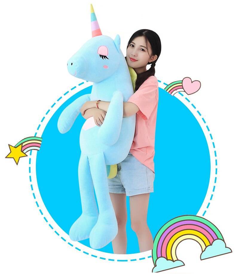 New Large Soft Unicorn Animal Plush Toy Stuffed Toy Girl Gift Children's Toy Sofa Pillow Cushion Home Decoration New Large Soft Unicorn Animal Plush Toy Stuffed Toy Girl Gift Children's Toy Sofa Pillow Cushion Home Decoration Toys Height : 60cm|85cm|140cm|110cm